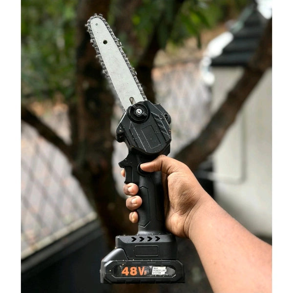 SINGLE BATTERY  48VF Cordless Mini Chainsaw (15cm Blade) Cut like a pro, even if you're a beginner !