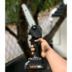 SINGLE BATTERY  48VF Cordless Mini Chainsaw (15cm Blade) Cut like a pro, even if you're a beginner !