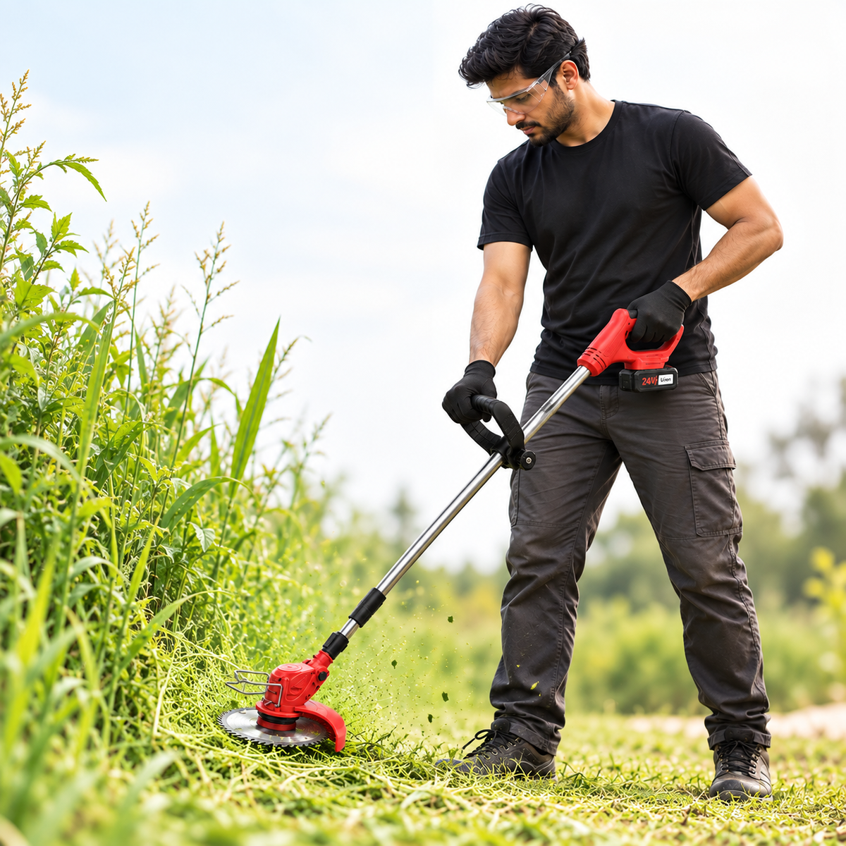 Electric Grass Cutter With Dual Battery– High-Power Brush Cutter For Garden & Farm Use ₹ 2,999 only /-