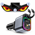 4-in-1 Starry Sky Laser Car Charger &amp; Evil Eye Solar LED Decorative Light