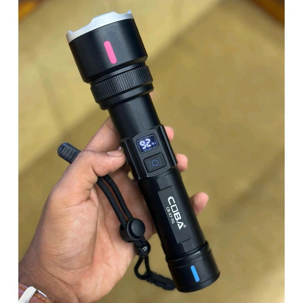 COBA TG 2000M Super Bright LED Flashlight Long Range Tactical Torch (with Carry Box)
