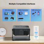Mini Portable Projector 4K Support | HDMI Home Cinema Projector | Compact & Adjustable