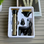 Antique 3-in-1 Vintage Rechargeable Shaver & Trimmer Set | Beard, Hair & Nose Grooming Kit for Men