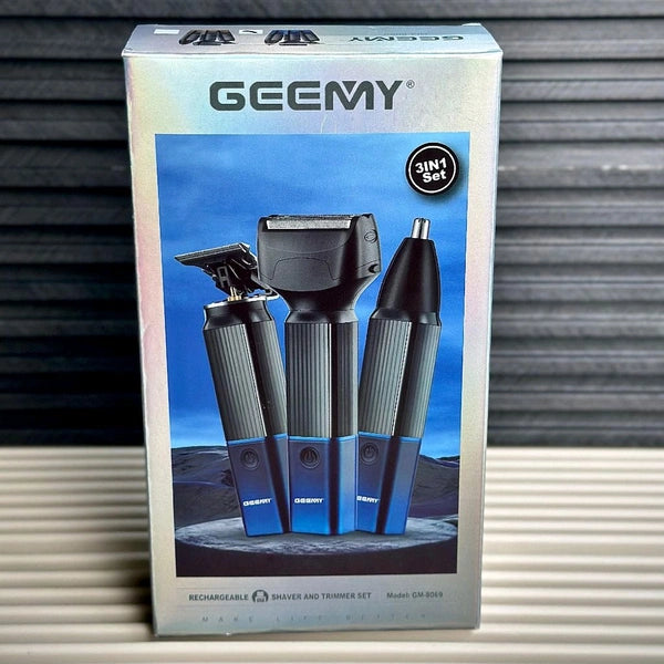 3-in-1 Rechargeable Grooming Kit – Trimmer, Shaver & Nose Hair Cutter