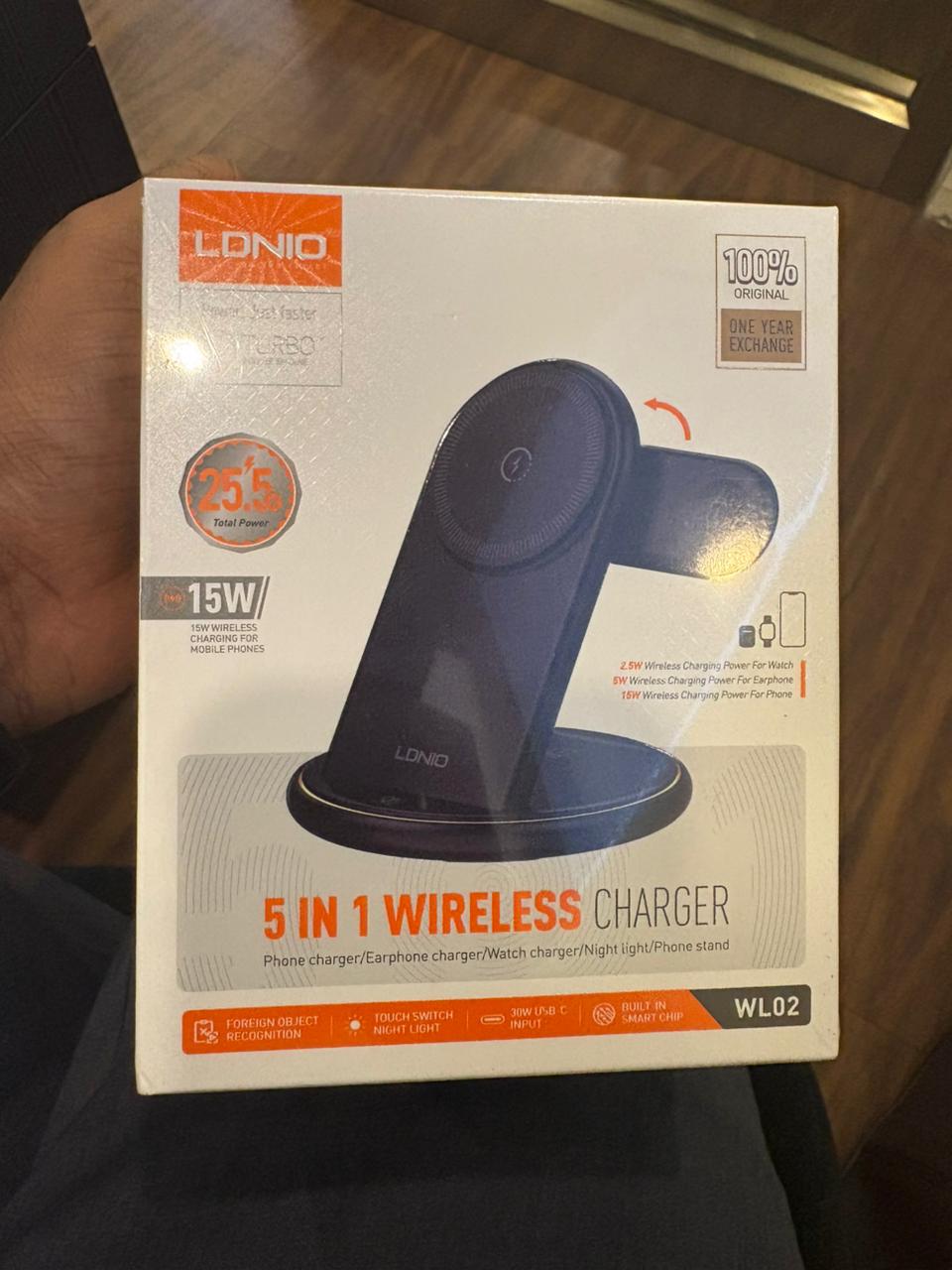 LDNIO WL02 5-in-1 DEKSTOP WIRELESS CHARGER