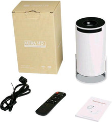 HD Android 11 Projector WiFi 6/BT 5.0 180° Rotation Auto Keystone (4500 Im /1 Speaker /Wireless / Remote Controller) Portable Projector