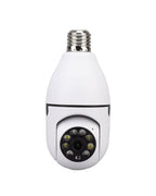 Smart WiFi Bulb Security Camera | 360° Panoramic View | Night Vision | Motion Detection | Two-Way Audio | CCTV