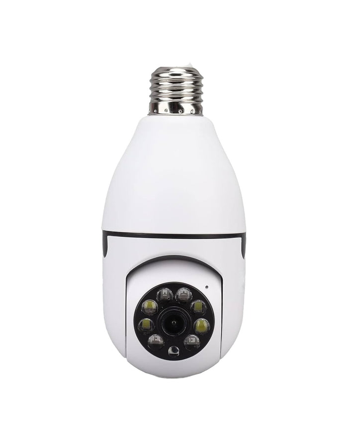 Smart WiFi Bulb Security Camera | 360° Panoramic View | Night Vision | Motion Detection | Two-Way Audio | CCTV