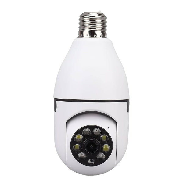 Smart WiFi Bulb Security Camera | 360° Panoramic View | Night Vision | Motion Detection | Two-Way Audio | CCTV