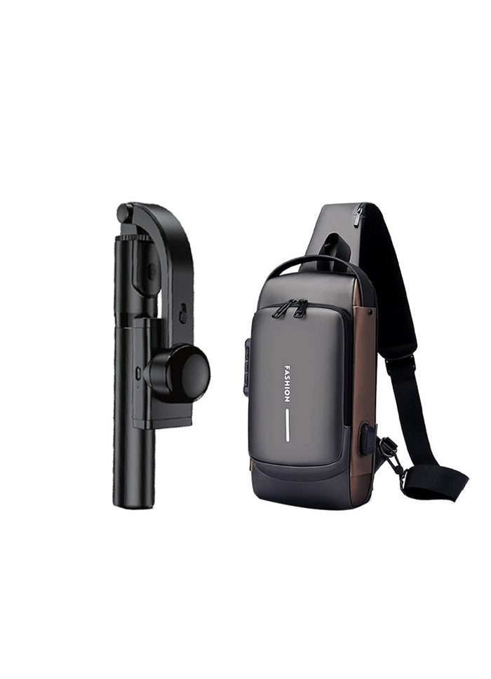 3-in-1 Gimbal Stabilizer & Fashion Sling mini travel bag Combo