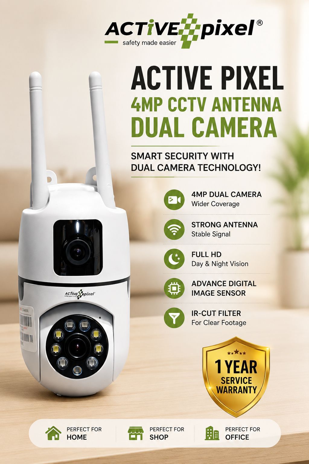 CCTV Wifi Smart Security with Dual Camera Technology