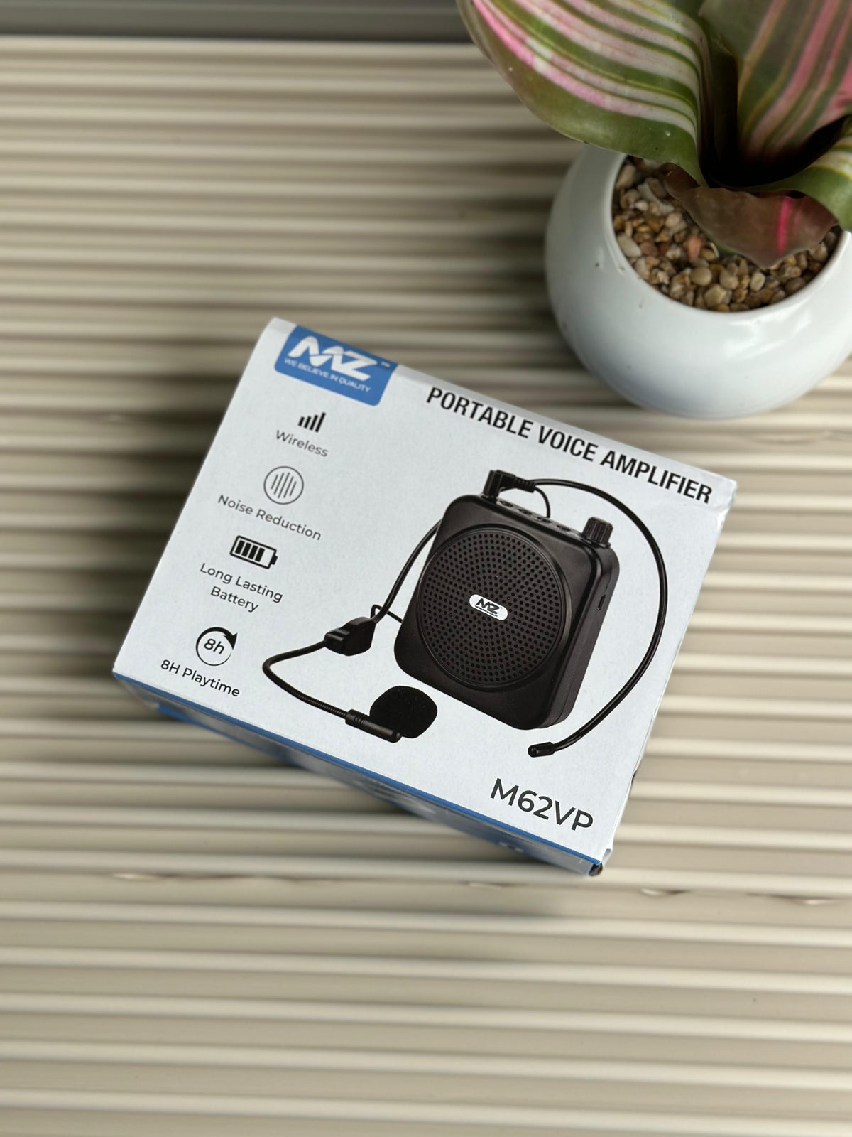 MZ M62VP Portable Voice Amplifier with Headset Mic | 8H Battery, Wireless Use, Noise Reduction – Ideal for Teachers, Trainers, Public Speaking