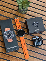 Combo Offer - Galaxy JS Smart Watch 7 Ultra With Buds 3 Pro