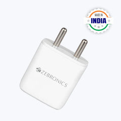 ZEBRONICS-20W | 3A ADAPTOR WITH TYPE-C PORT White