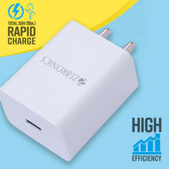 ZEBRONICS - 30W RAPID | USB to C Cable Bundled