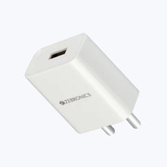 ZEBRONICS - 5V |2.1A ADAPTOR WITH TYPE-C CABLE White