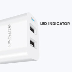 ZEBRONICS - 3.1A | ADAPTOR WITH TYPE C CABLE White