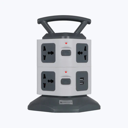 ZEBRONICS - USB POWER STRIP |2500W|2.8M|7 Socket|2USB