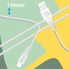 ZEBRONICS TYPE C CABLE (WHITE)