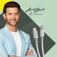 ZEBRONICS TYPE C TO LIGHTING CABLE(LIGHT GREY)