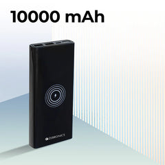 ZEBRONICS POWER BANK - 10000MAH (BLACK) | 22.5W | Wireless
