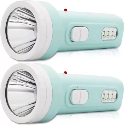 Tech novo: 15-cm, rechargeable, white, blue mini torch/emergency light torch