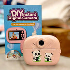 Case Creation Kids Instant Print Camera Video with Games, Thermal Printer, 2 Print Rolls, USB Charging, 48MP Children Digital Camera, Gift for Boys & Girls Age 3–16