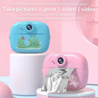 Case Creation Kids Instant Print Camera Video with Games, Thermal Printer, 2 Print Rolls, USB Charging, 48MP Children Digital Camera, Gift for Boys & Girls Age 3–16