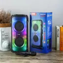 Boom-Mz Fusion Party V3 40W Bluetooth Karaoke Party Speaker with Dual Drivers, RGB Lighting, USB/SD Card/Aux Playback, Auto TWS Function, and Remote Control (Black) with immersive sound and a 3-meter wired microphone