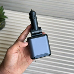 4 in 1 Starry Sky Car Charger – Fast Charging + Ambient Light Projector (Type-C, iOS, USB, PD 3.0) ₹ 899  ONLY